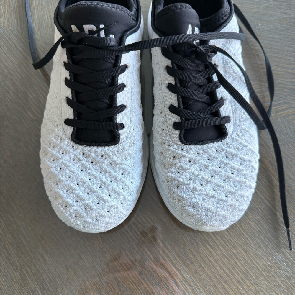 APL White and Black Knit Sneakers